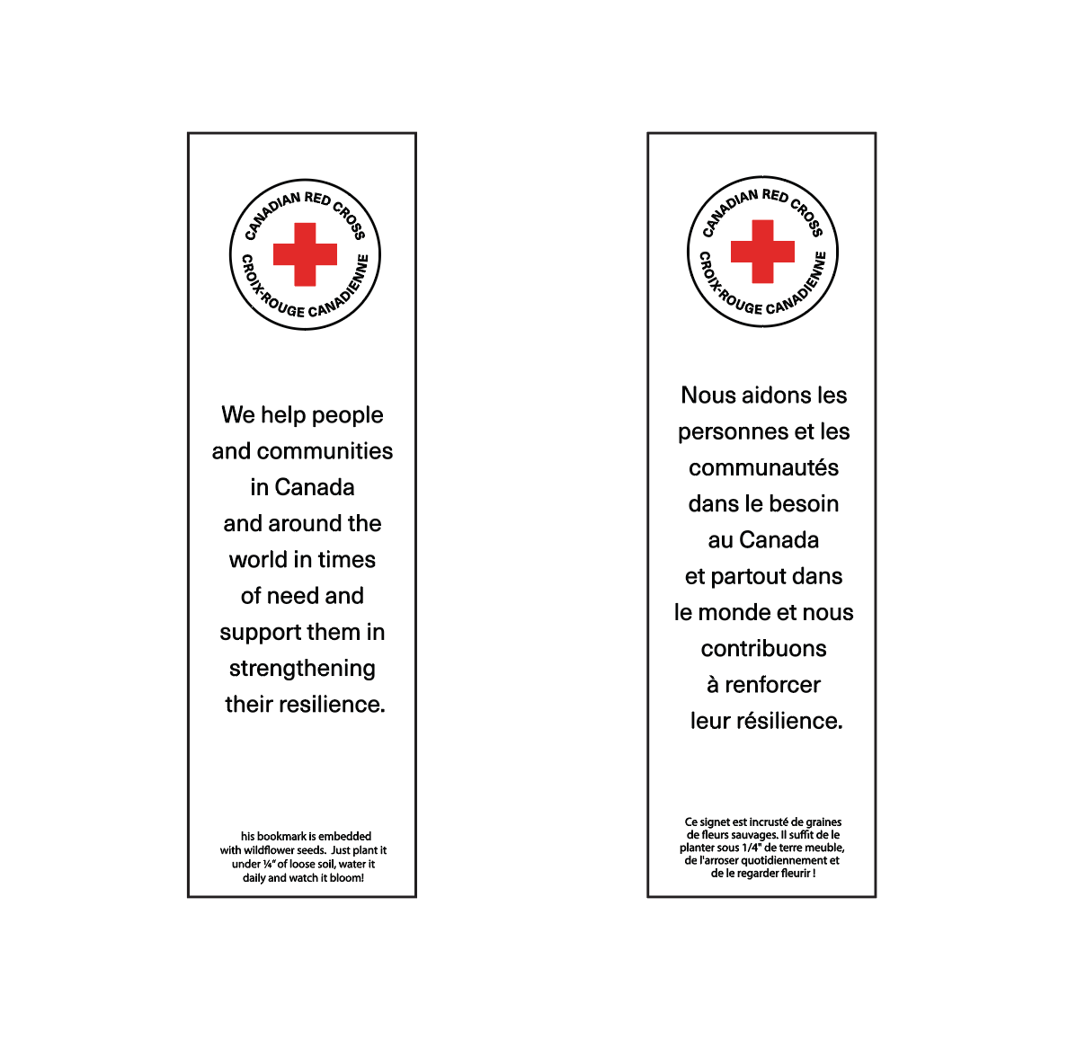 Marque-page en papier ensemencé
