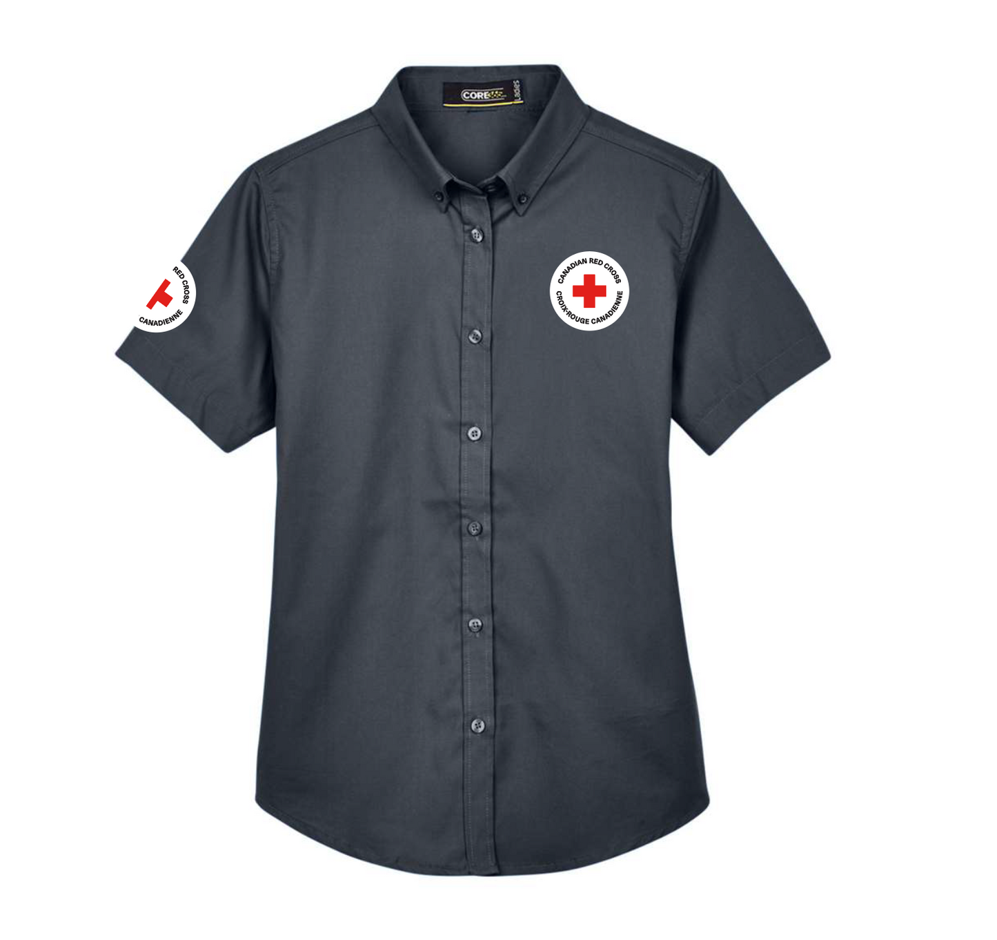 Chemise d'entretien EZ à manches courtes pour femme 65/35
